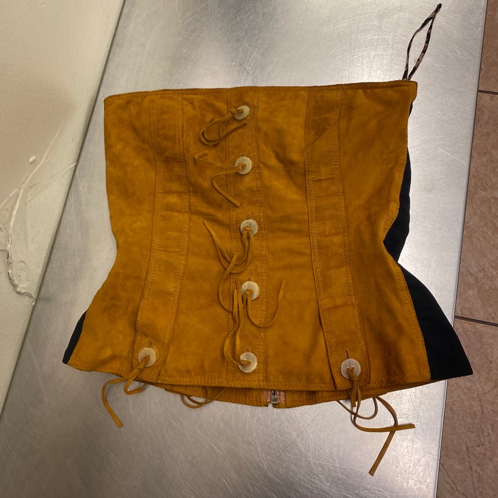 Dolce and gabbana suede tube top